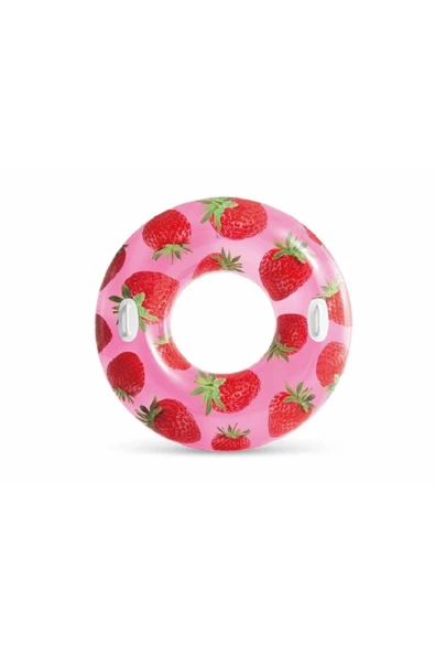 Tropikal Meyve Desenli Simit Çileklim 107 Cm ürün görseli 1