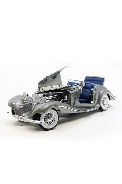 1936 Model Mercedes-Benz 500 K Typ Special Roadster Araba 1:18 Ölçekli - Mavi Su Dünyası ürün görseli 1