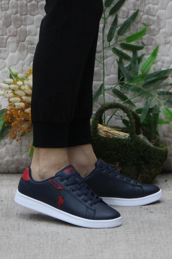 U.S. Polo Assn. Costa Lacivert Kırmızı Orijinal Ürün Sneaker Erkek Ayakkabı ürün görseli 1