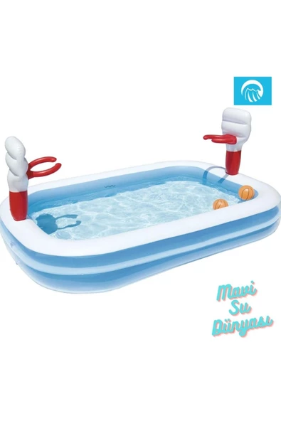 Havuz Basket Sahalı ve 2 Pota Dahil 254 Cm x 158 Cm ürün görseli 1