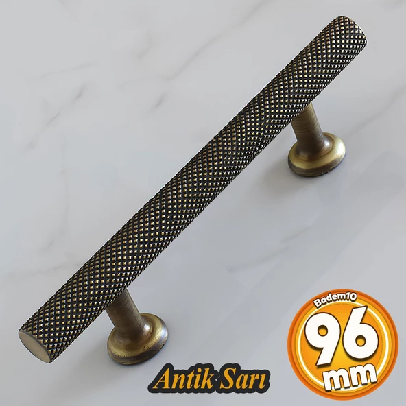 Doruk 96 mm Eskitme Antik Sarı Renk Mobilya Mutfak Çekmece Kapak Dolap Dolabı Kulpu Kulbu Kulpları ürün görseli 1