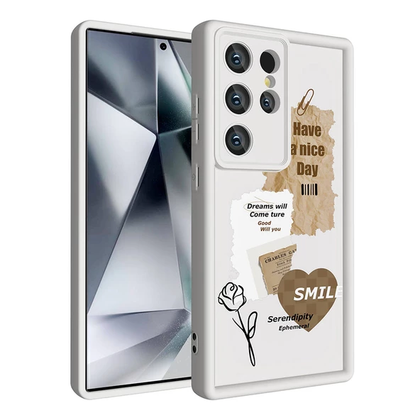 Samsung Galaxy S24 Ultra Kılıf Kamera Korumalı Baskılı Arka Yüzey Klas Kapak ürün görseli 1