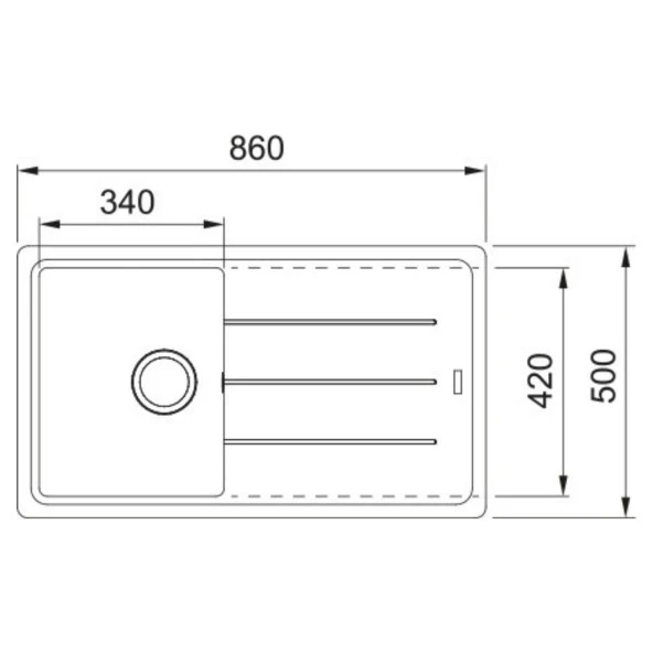 Franke Basis BFG 611-86 Nero Granit Evye-Active Plus Doccia 2.0 Batarya Seti - Resim 4
