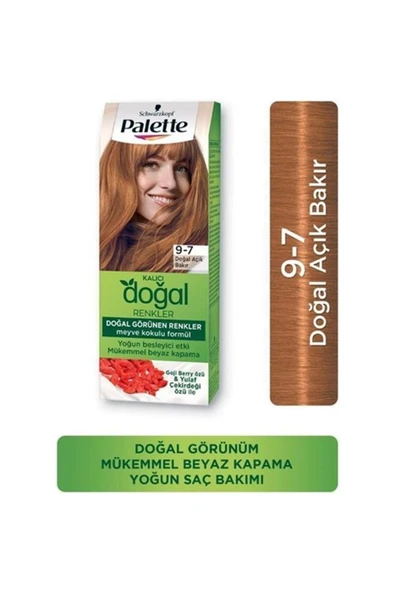 Palette Kalıcı Doğal Renkler Set Boya 9-7 Doğal Açık Bakır ürün görseli 1
