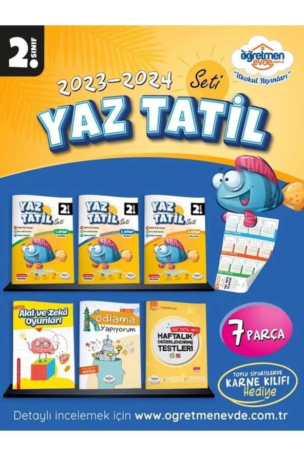 Öğretmenevde Yayınları 2. Sınıf Yaz Tatil Seti Yeni Baskı 7 Parça ürün görseli 1