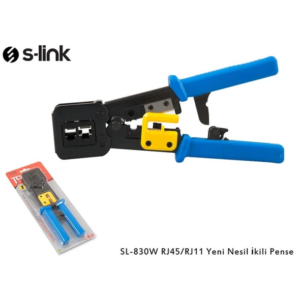 S-LINK SL-830W 8P8C/RJ-45, 6P4C/RJ11 Kablo Sıkma Pensesi Yeni Nesil ürün görseli 1
