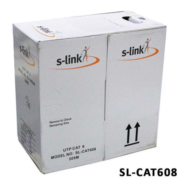 S-LINK SL-CAT608 305 MT UTP CAT6 NETWORK KABLO ürün görseli 1