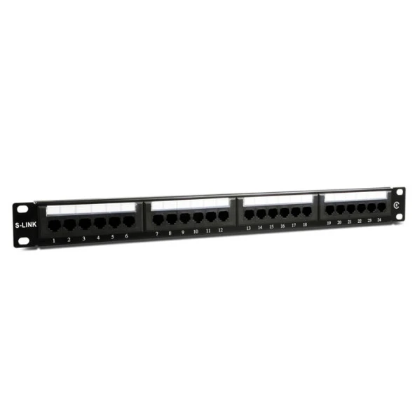 S-LINK 1U 24port Cat6 Utp Patch Panel SL-F624 ürün görseli 1