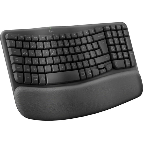 Logitech Wave Keys Kablosuz Klavye Q TR Siyah 920-012311 - Resim 2