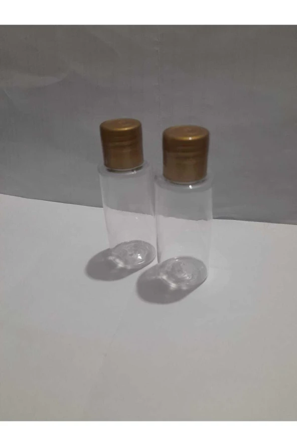 50 Adet Mini Boş Plastik Mini Şişe .gold Kapak.şampuan Duş Jeli Saç Kremi Kuaför Malzemesi ürün görseli 1