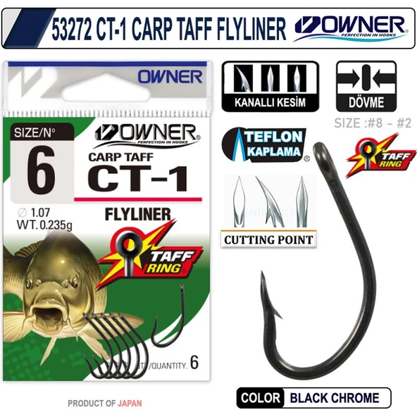 Owner 53272 CT-1 Carp Taff Flyliner Sazan İğnesi ürün görseli 1
