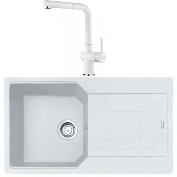 Franke Urban UBG 611-86 Bianco Granit Eviye-Active Plus Doccia 2.0 Batarya Seti ürün görseli 1