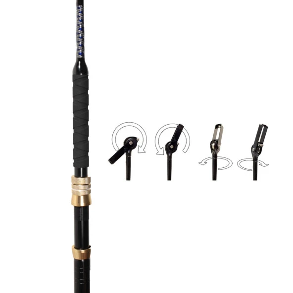 Seabor Deep Sea 168 cm 30-50 lbs Trolling Kamış - Resim 3