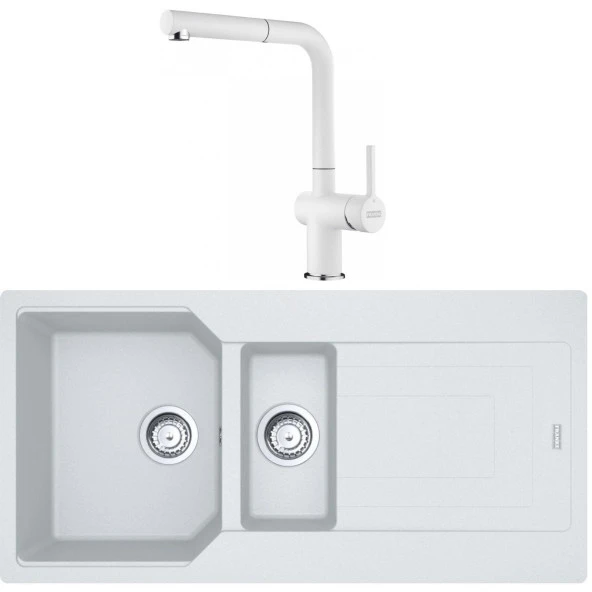 Franke Urban UBG 651-100 Bianco Granit Eviye-Active Plus Doccia 2.0 Batarya Seti ürün görseli 1