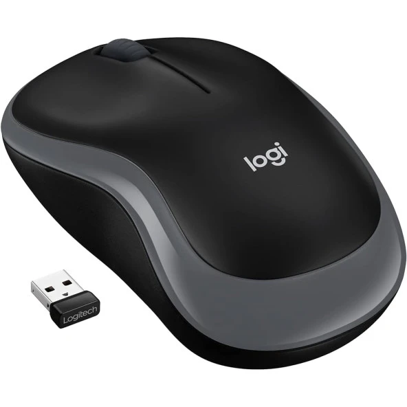 LOGITECH M185 Kablosuz Optic Siyah/Gri Mouse 910-002235 ürün görseli 1