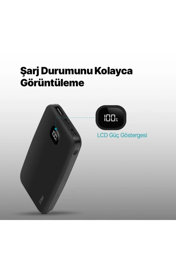 Ttec 2BB205S ChargeUp LCD 10.000 mAh Taşınabilir Şarj Aleti / Powerbank - Resim 5