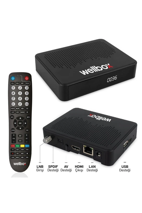 Atom Plus-hd Uydu Alıcı  Uyumlu  Mini Full Hd Ethernet Dahili Wifi Iptv Youtube ürün görseli 1