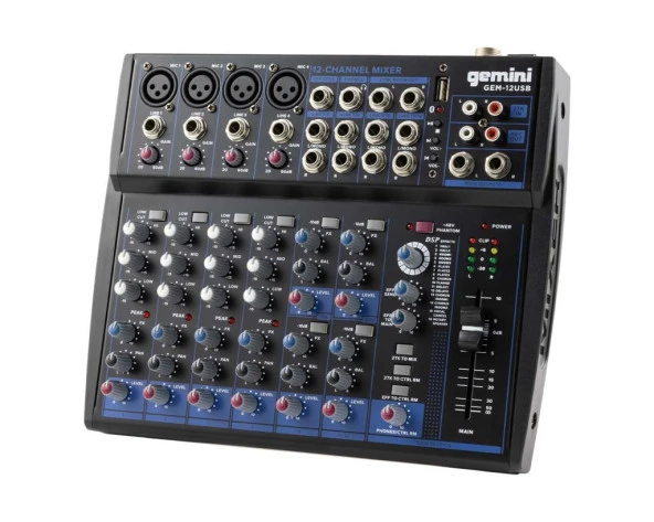 Gemini GEM-12USB 12 Kanal Mikser ürün görseli 1