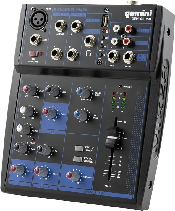 Gemini GEM-05USB 5 Kanal Mikser ürün görseli 1