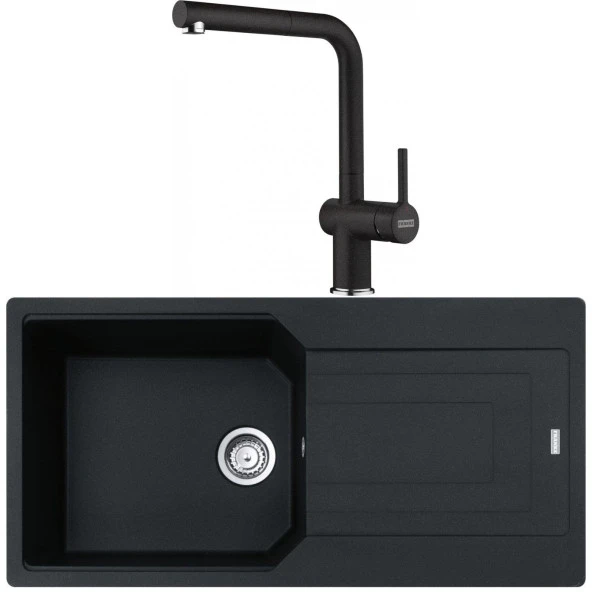 Franke Urban UBG 611-100 Nero Granit Eviye-Active Plus Doccia 2.0 Batarya Seti ürün görseli 1