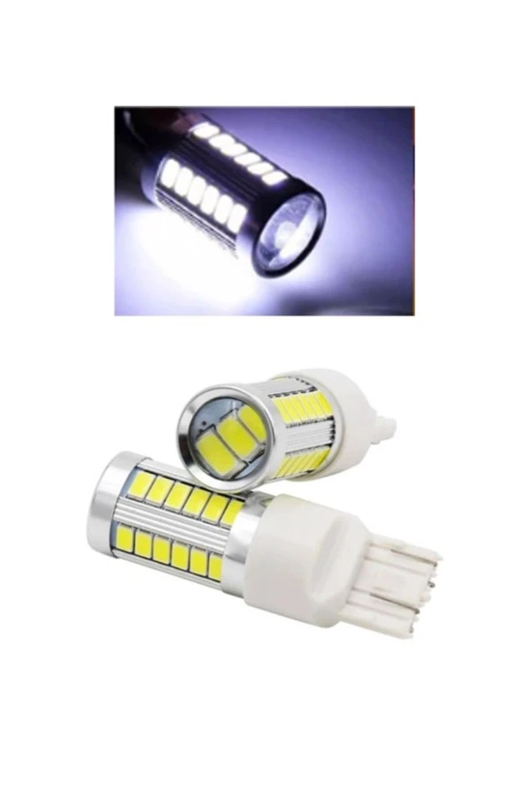 2 Adet T20 Led Ampul Mercekli 33 Ledli Çift Duy Beyaz ürün görseli 1