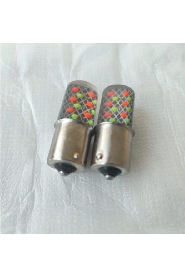 2 Adet Tek Duy 93 Tip Renkli Rgb Ledli Ampul 12v ürün görseli 1