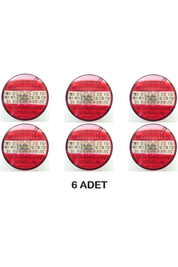 6 Adet Hamburger Ledli Stop Lamba 4 Fonksiyonlu 12v. ürün görseli 1