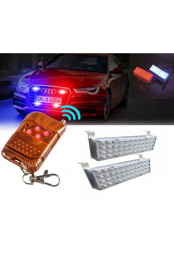 Çakar Lamba 96 Led Kırmızı-mavi Kumandalı 11 Mod ürün görseli 1
