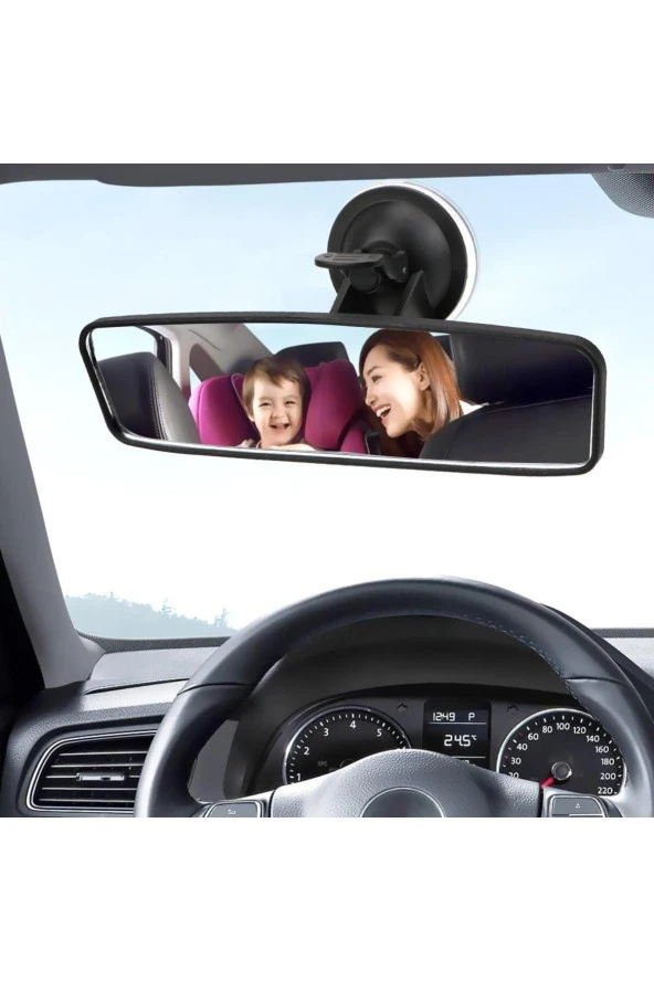 İç Dikiz İlave Ayna 270 mm 360 Derece Ayarlı Vantuzlu ürün görseli 1