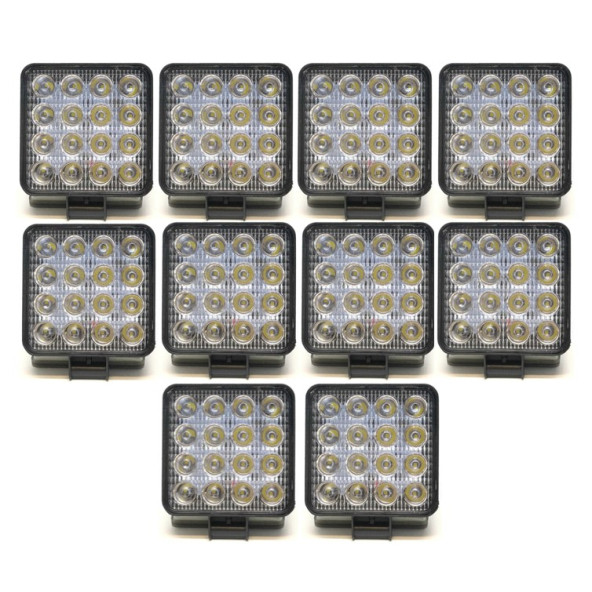 10 Adet Kare Çalışma Lambası Kalın Kasa (28mm) 8-110 Volt 6500K ürün görseli 1