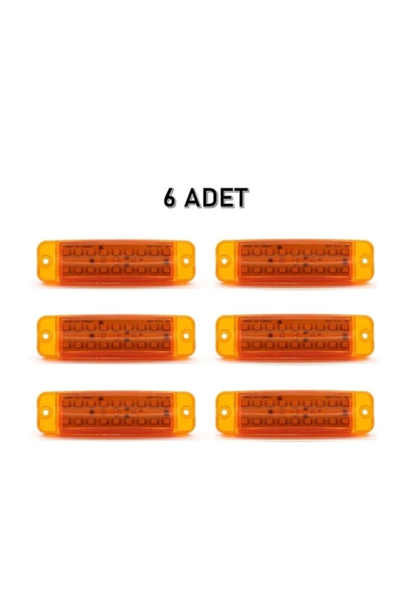 6 Adet 16 Ledli Çift Sıra Led Lamba 12-24 Volt ürün görseli 1