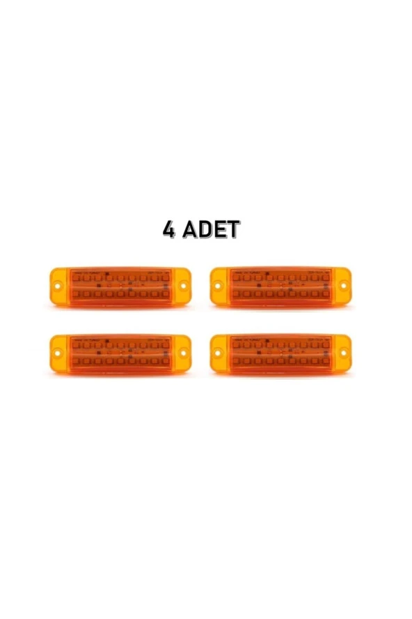 4 Adet 16 Ledli Çift Sıra Led Lamba 12-24 Volt ürün görseli 1