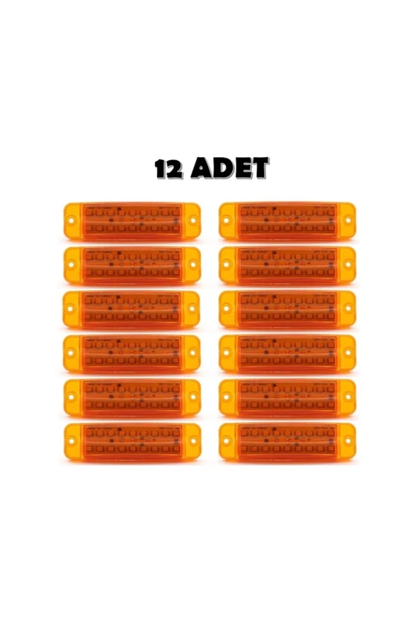 12 Adet 16 Ledli Çift Sıra Led Lamba 12-24 Volt ürün görseli 1