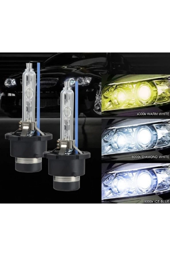 2 Adet D4S HID Xenon Far Ampulü 6000K - Resim 3