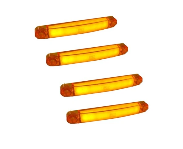 4 Adet Neon Parmak Led Lamba Slim Model Turuncu 12-24 Volt ürün görseli 1