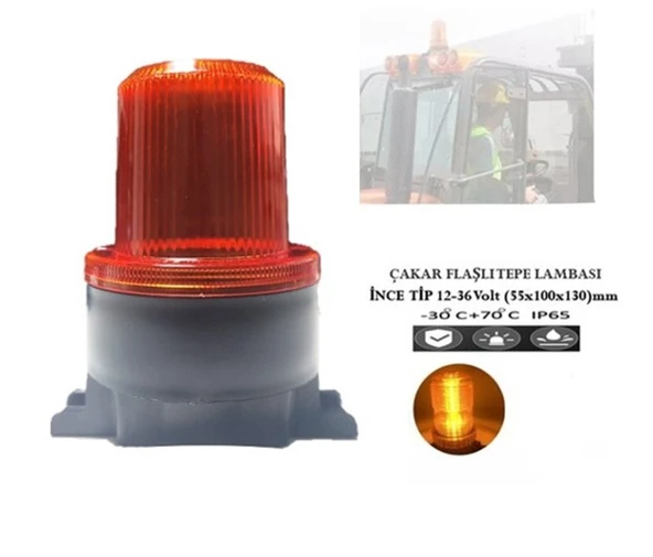 Forklift Tepe Lambası Çakarlı Ikaz Lambası 12v/36v ürün görseli 1