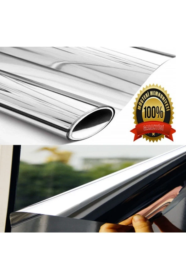 %100 Aynalı Çizilmez Amerikan Cam Filmi 50 Cm X 3 Metre ürün görseli 1