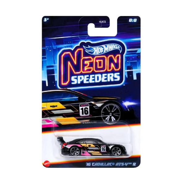 Hot Wheels Neon Yarışçılar HLH72 - 16 CADILLAC ATS-V R HRW82 ürün görseli 1