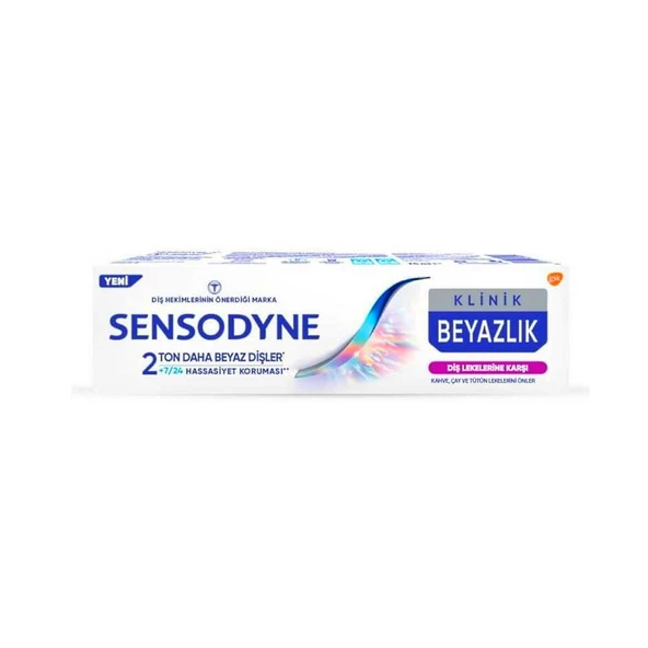 Sensodyne Klinik Beyazlık Diş Lekelerine Karşı Diş Macunu 75 ml ürün görseli 1
