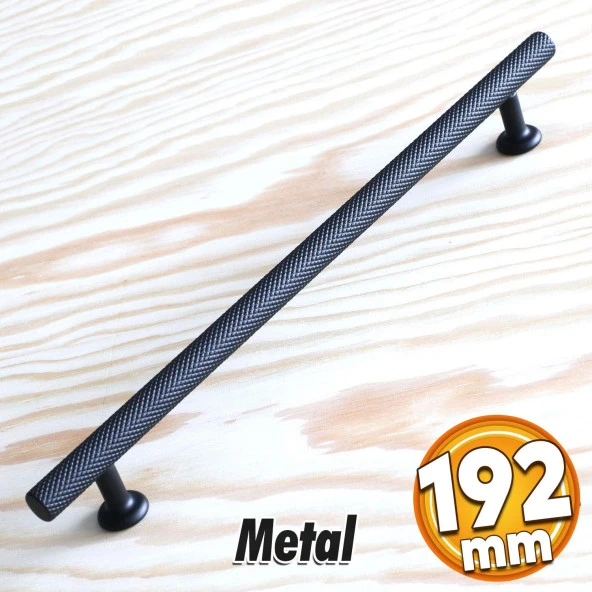 Doruk Kulp Mobilya Mutfak Dolabı Çekmece Dolap Kulpları Kapak Kulpu Kulbu Siyah 192 mm Metal ürün görseli 1