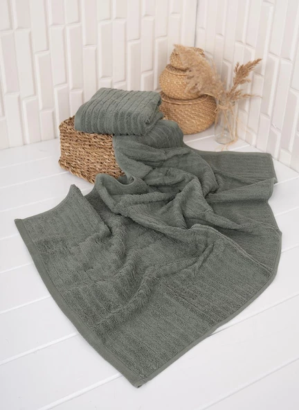 %100 Pamuk İkili 50x90 cm Banyo Havlu Seti Baveno ürün görseli 1