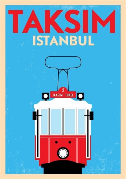 Kırmızı Tramvay - Kanvas Tablo ürün görseli 1