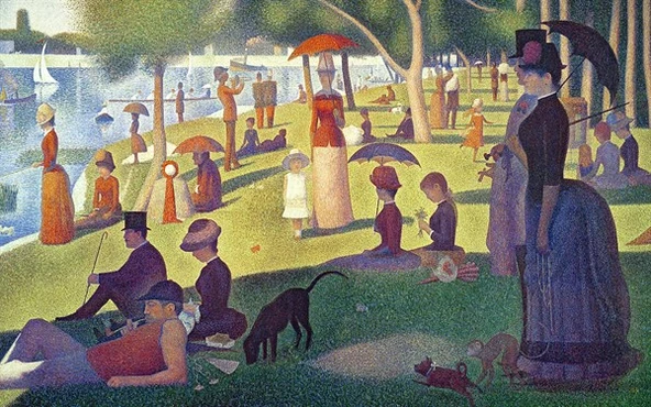 Grande Jatte Adası'nda Bir Pazar Öğleden Sonrası - Kanvas Tablo ürün görseli 1