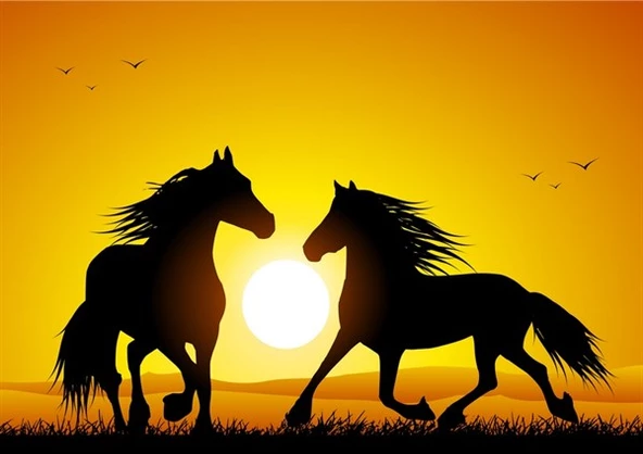 Aşık Atlar - Kanvas Tablo ürün görseli 1