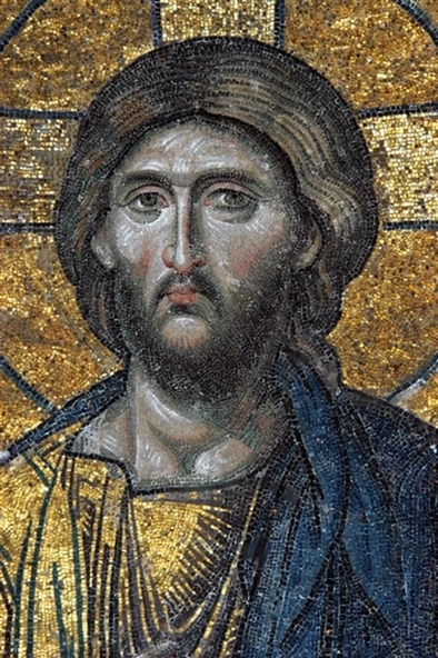 İsa'nın Mozaiği (Ayasofya, Deesis Mozaikleri) - Kanvas Tablo ürün görseli 1