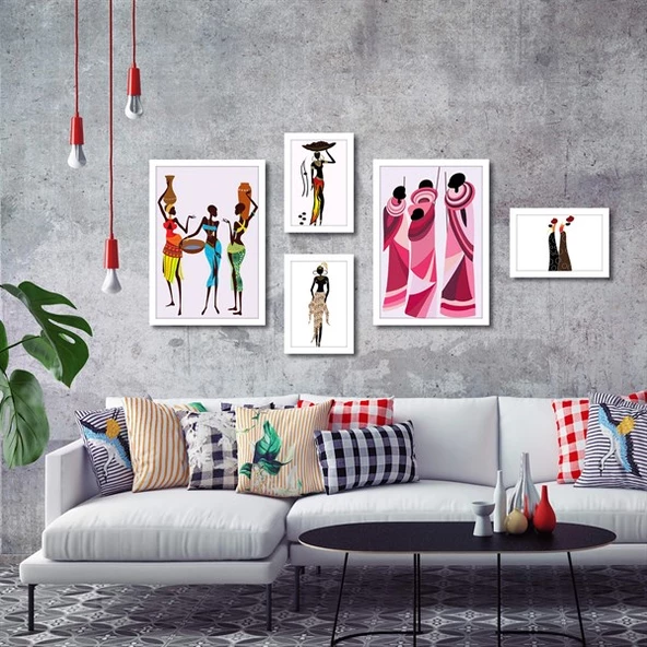 Modern Afrika Çerçeveli Poster Seti ürün görseli 1