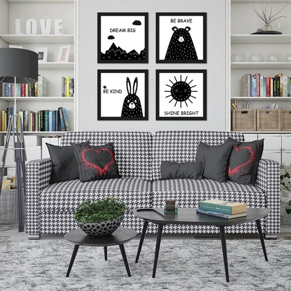 Cute Çerçeveli Poster Seti ürün görseli 1