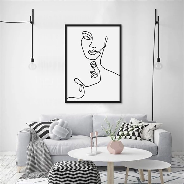 Women's Face Çerçeveli Poster ürün görseli 1