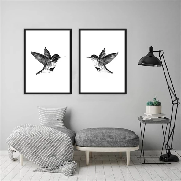 Bird Çerçeveli Poster Seti ürün görseli 1