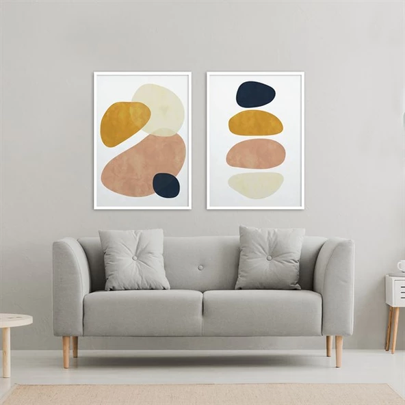 Abstract Colors Çerçeveli Poster Seti ürün görseli 1